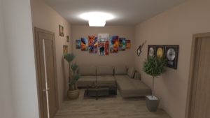 Full Room дизайн проект коридор-вітальні