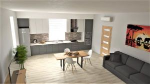 Full Room дизайн кухни-гостиной