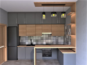 Full Room дизайн кухни-студии